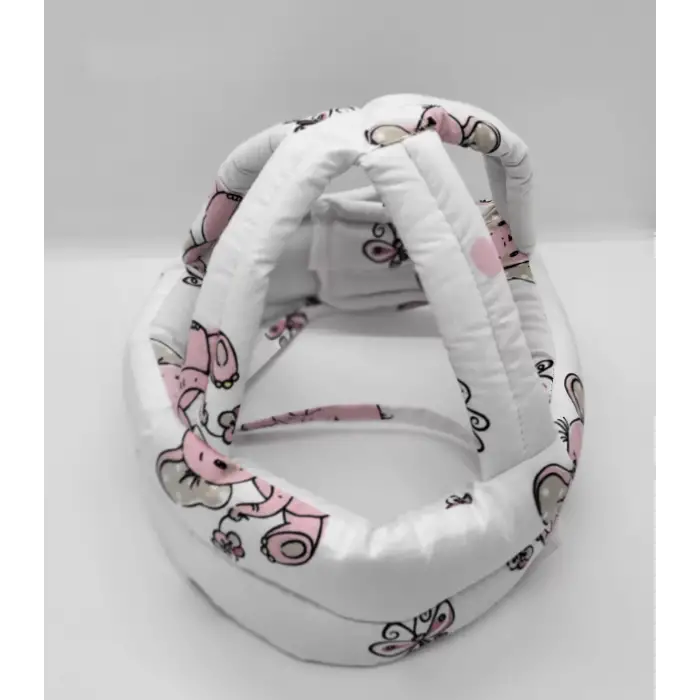 Bebek Kafa Koruma Güvenlik Başlığı Ayarlanabilir Emniyet Kaskı ( Beyaz )