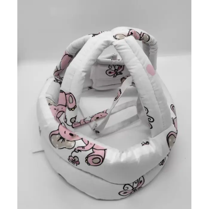 Bebek Kafa Koruma Güvenlik Başlığı Ayarlanabilir Emniyet Kaskı ( Beyaz )