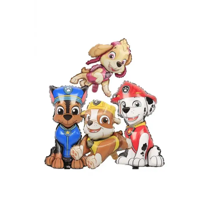 Kumik Paw Patrol Folyo Balon Seti, Chase, Marshall, Skye, Rubble 4 lü
