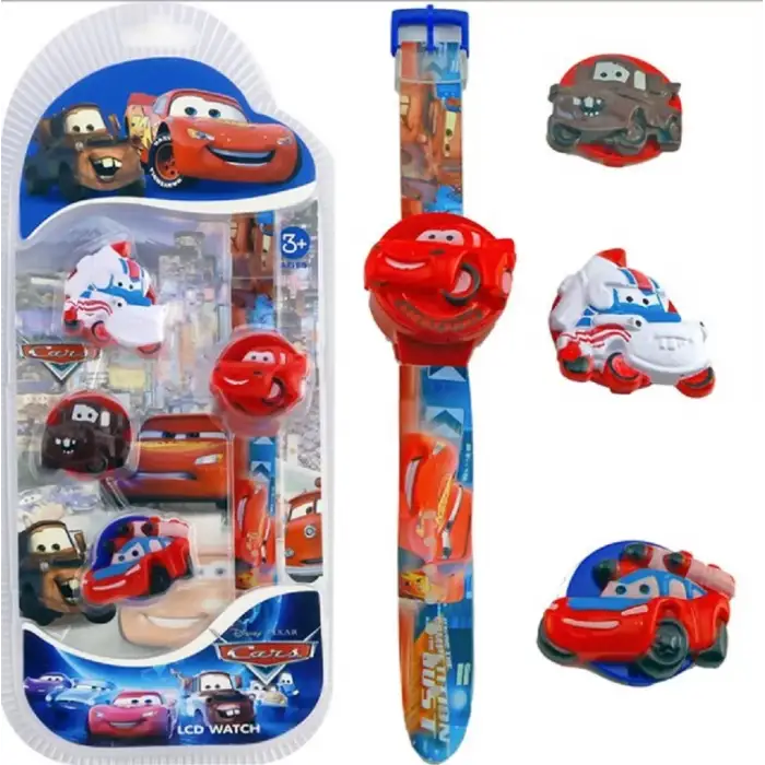 Cars Karakterleri Degişen Kapaklı Çocuk Saati
