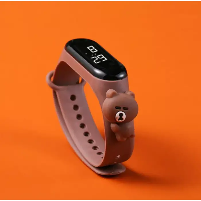 Sevimli Çocuk Saat Çeşitleri Spiderman, Iron Man, Batman, Captain America, Minnie Mouse Su Geçirmez (Model 4)