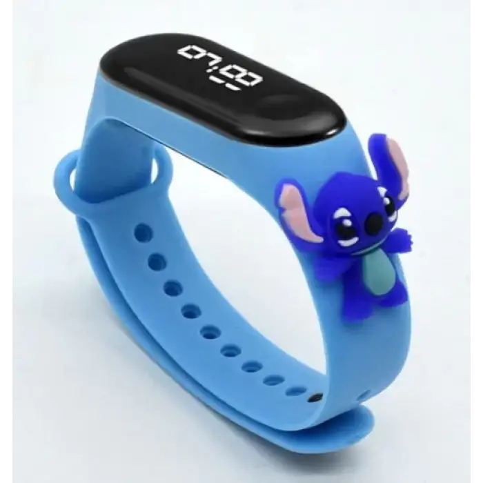 Dijital Led Çocuk Saati ( Mavi )