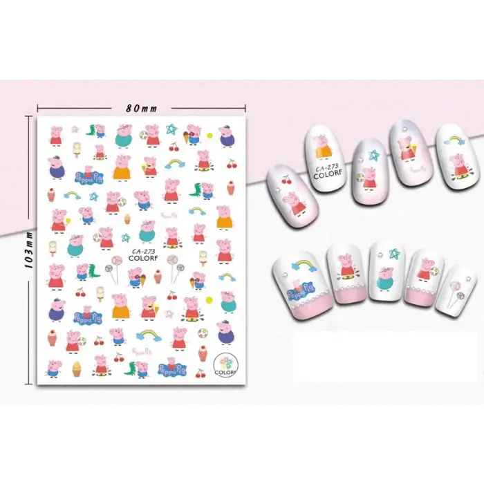 Peppa Pig Tırnak Sticker seti ( 4 set )