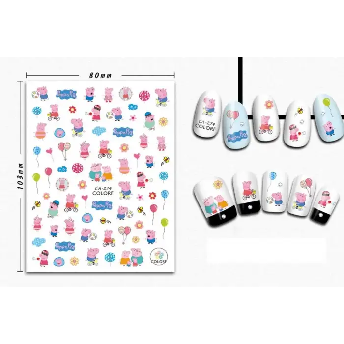 Peppa Pig Tırnak Sticker seti ( 4 set )