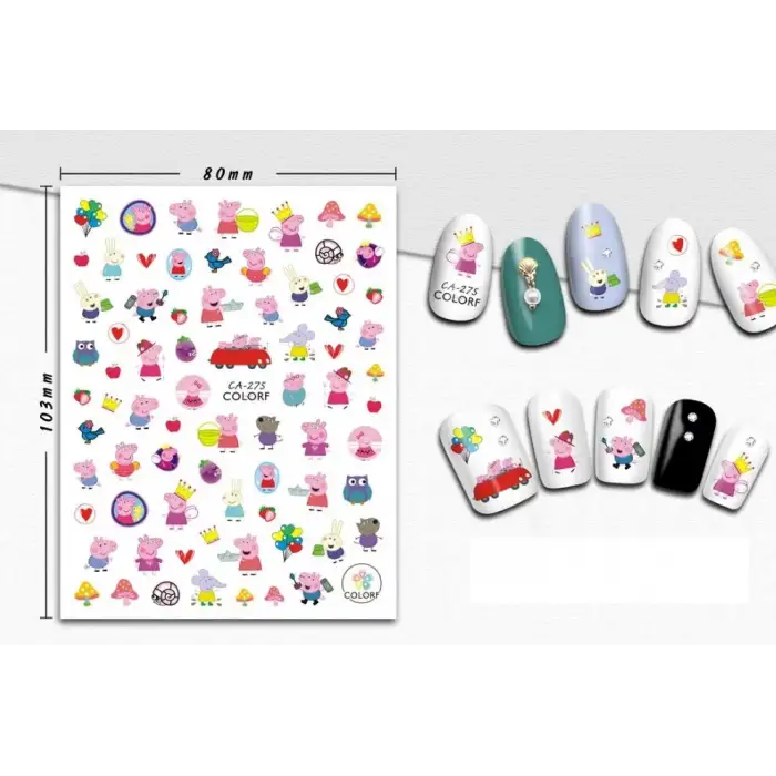 Peppa Pig Tırnak Sticker seti ( 4 set )