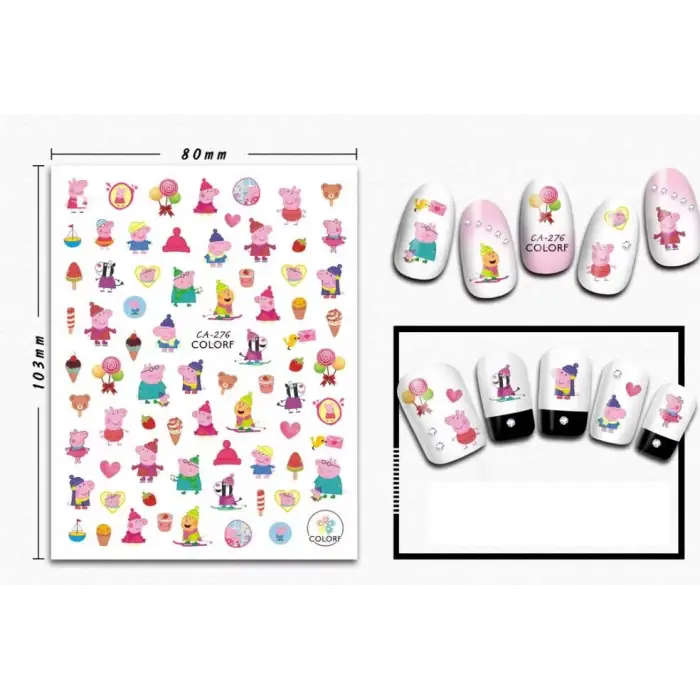 Peppa Pig Tırnak Sticker seti ( 4 set )