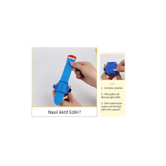 Hello Kitty Karakterli Projeksiyon Resim Yansıtmalı Dijital Çocuk Kol Saati