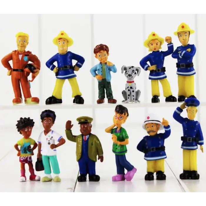 İtfaiyeci Sam 12 li figür oyuncak Fireman Sam