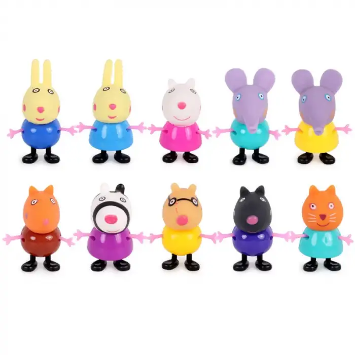 Peppa Pig 10+4 lü figür Peppa, George aile ve arkadaşlar