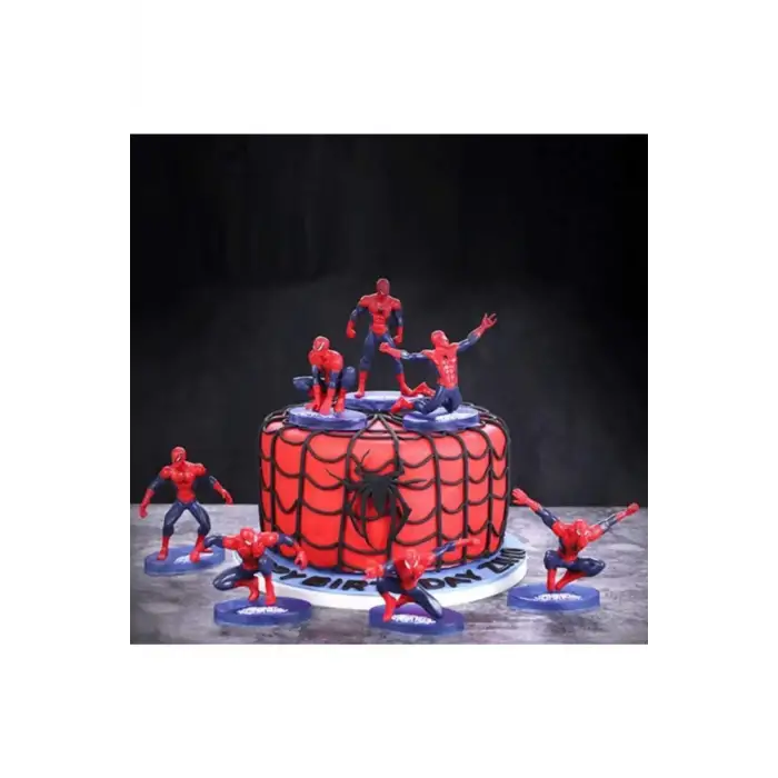 Örümcek Adam Spider Man Pasta Süsü ( 7 Parça )