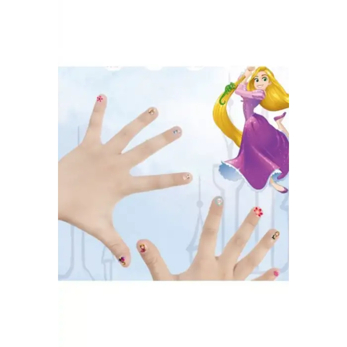 Prenses Anna Dondurulmuş Makyaj Tırnak Çıkartmaları