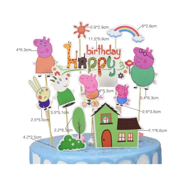 Peppa Pig Pasta Süsü Peppa, George Anne, Baba ve Peppa Arkadaşları