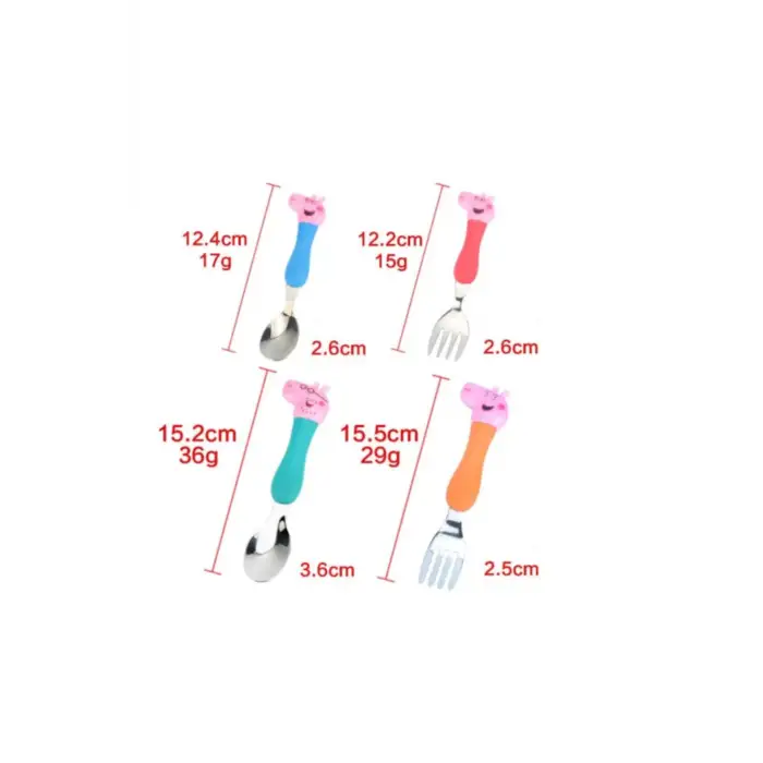 Peppa Pig Çatal Kaşık Seti 4 lü ( Kutulu )