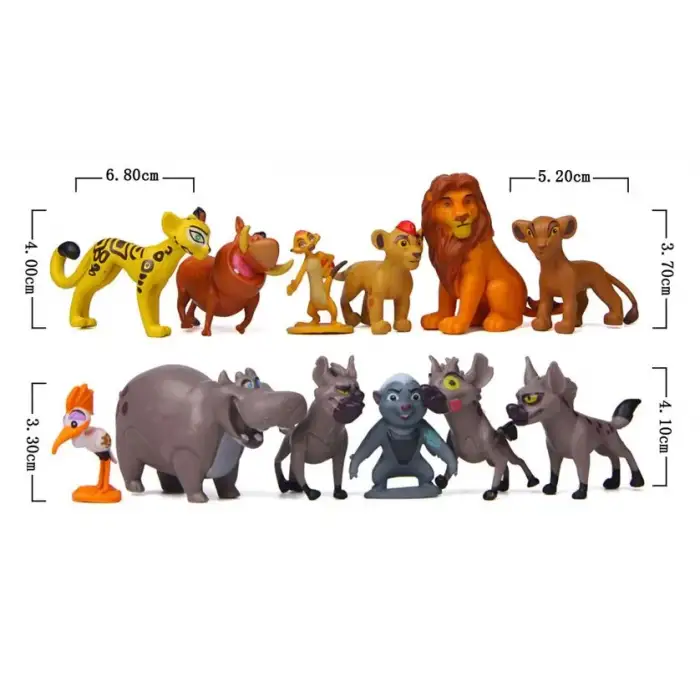 Kumik Aslan Koruyucular The Lion Guard 12 Parça Aslan Kral Mini Figür Oyuncak
