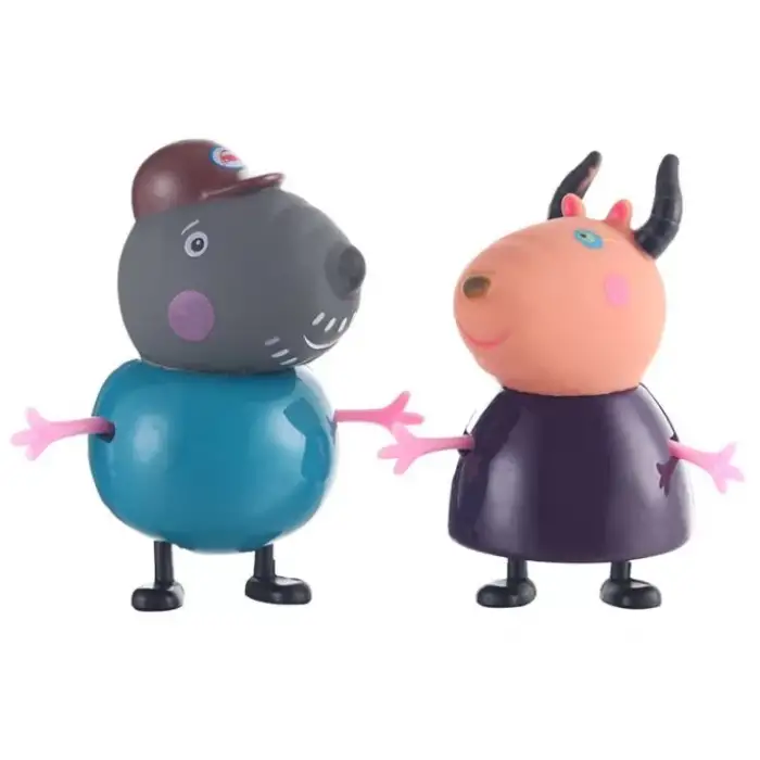 Peppa Pig 2 li figür Madame Gazelle ve Grandad Dog