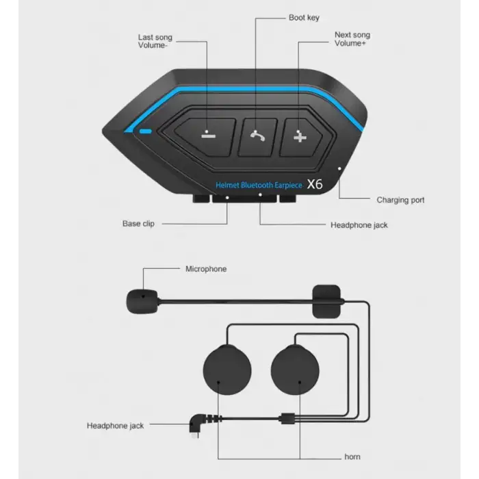 Motosiklet Bluetooth Set Su Geçirmez