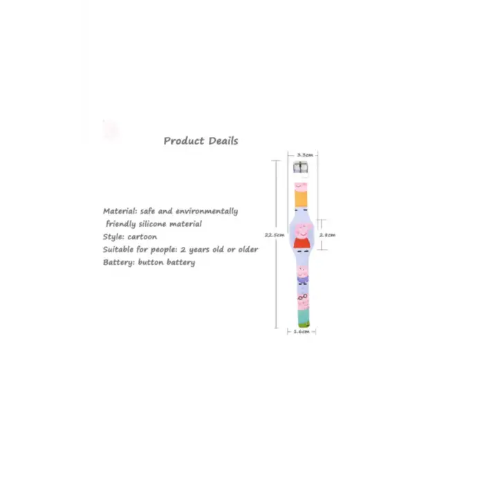 Pig Led Işıklı Dijital Çocuk Saati