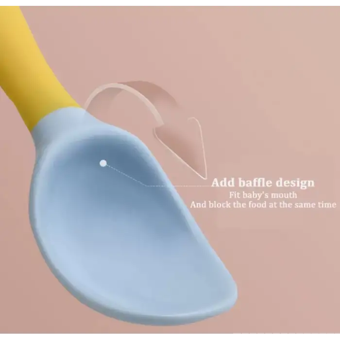 Kıvrılabilir, bükülebilir,  batmaz  slikon çocuk alıştırma çatal ve kaşık