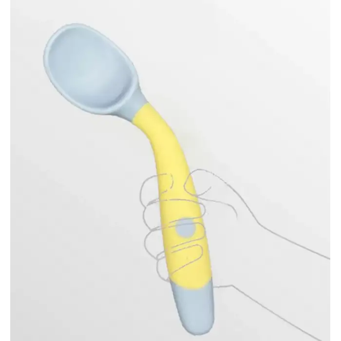 Kıvrılabilir, bükülebilir,  batmaz  slikon çocuk alıştırma çatal ve kaşık