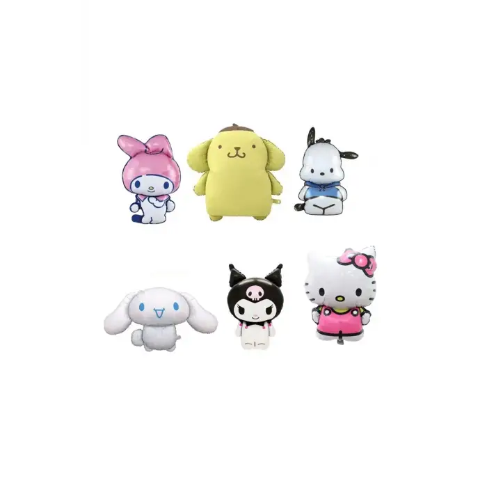 Sanrio Karakterleri 6 lı Folyo Balon Seti
