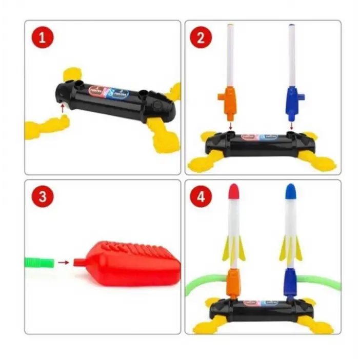Air Rocket Duello - Koş Zıpla Roketle - 2 Roket Rampalı