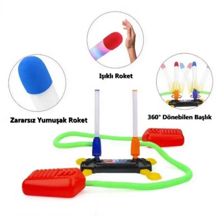Air Rocket Duello - Koş Zıpla Roketle - 2 Roket Rampalı