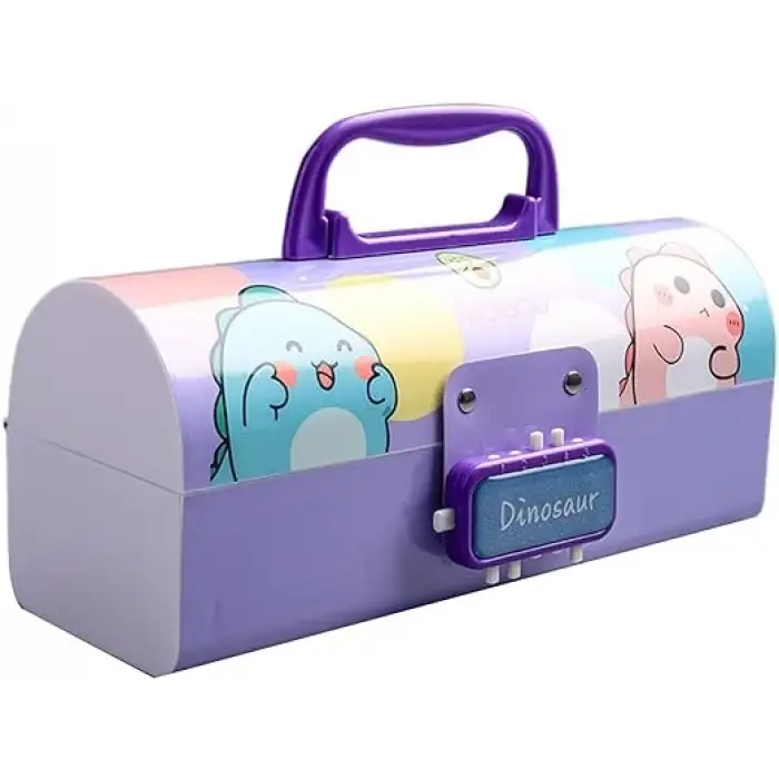 Çift Şifreli Çift Bölmeli Aynalı Kalem Kutusu