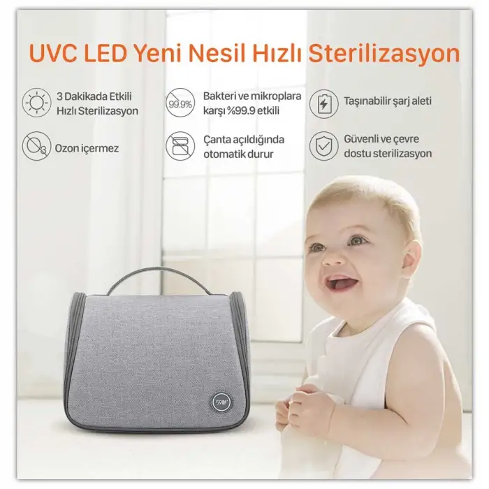Kumik Deerma 59S P11 Ultraviyole (UVC) Çok Fonksiyonlu Sterilizasyon Çantası