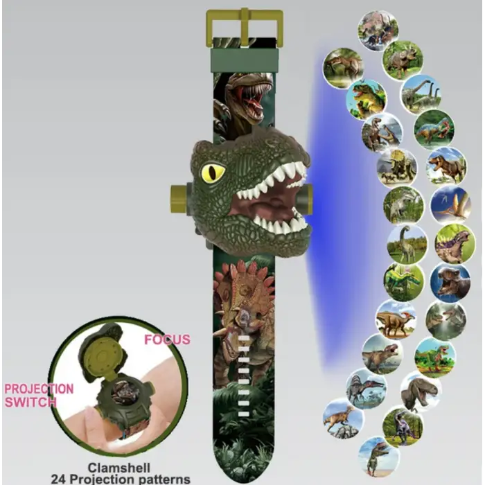 Kumik Dinazor figürlü Projeksiyon , 24 farklı karakteri duvara yansıtır