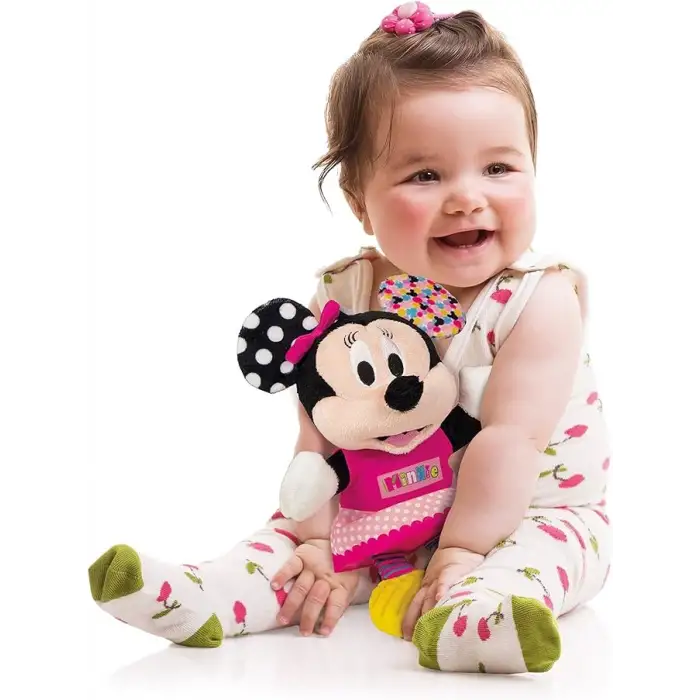 Kumik Disney Baby Minnie İlk Aktivite Minnie Mouse Peluş Diş Kaşıyıcı Sesli Oyuncak