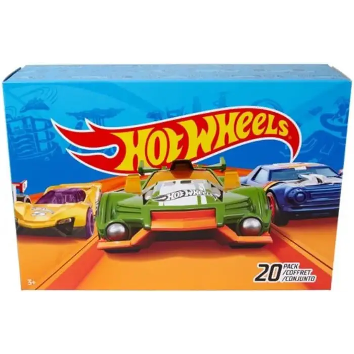 Hot Wheels 20li Araba Seti, 1:64 ölçekli araçlardan oluşur