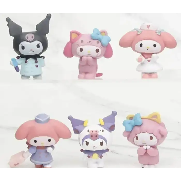 Kuromi 6 lı figür seti ( No Box ) 5 cm