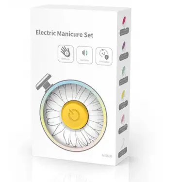 Bebek, çocuk ve yetişkin Dönerli Pilli Tırnak Kesme Törpüleme, manikür  Makinası 6 başlıklı