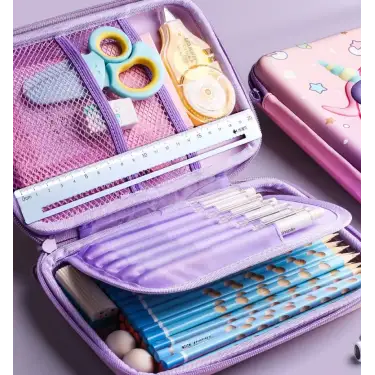 Büyük Boy Kabartmalı Unicorn Su Geçirmez ABS Pastik Kalem Kutusu