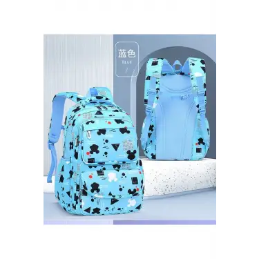 Kumik Çok Fonksiyonlu Su Geçirmez Okul Çantası Mavi