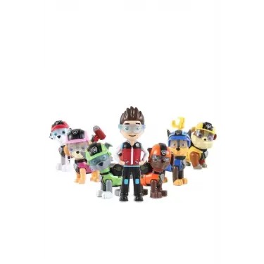 Kumik PAW PATROL 7 li Figür seti, Chase, Marshall, Zuma, Rubble, Skye, Rocky ve Ryder