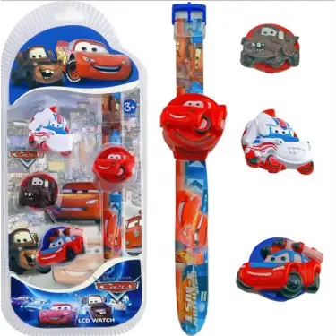 Cars Karakterleri Degişen Kapaklı Çocuk Saati