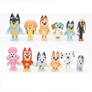 Kumik Bluey karakterleri 12 li mini figür seti No Box