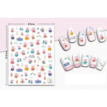 Peppa Pig Tırnak Sticker seti ( 4 set )