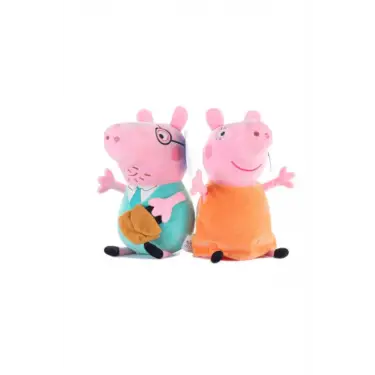 Peppa Pig anne ve baba 25 Cm Peluş set