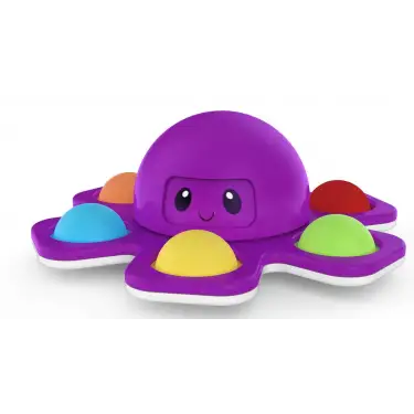Yüz değiştiren ahtapot Popit stres çarkı Pop It Fidget ( 2 li set )