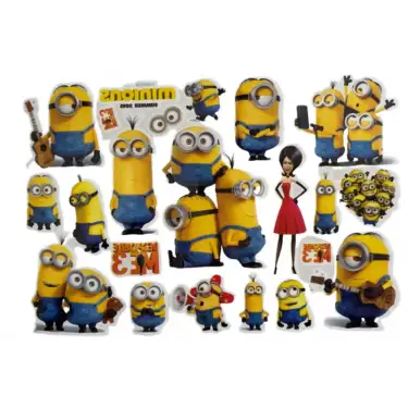 Minions Fügür Krarakterli Geçici Dövme Tam Set