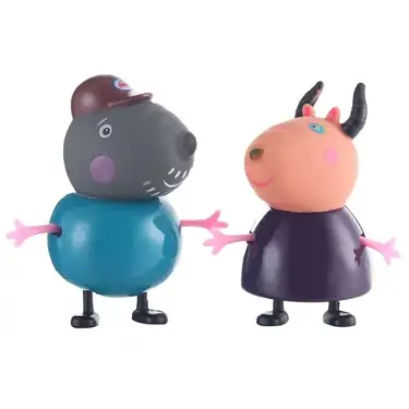 Peppa Pig 2 li figür Madame Gazelle ve Grandad Dog