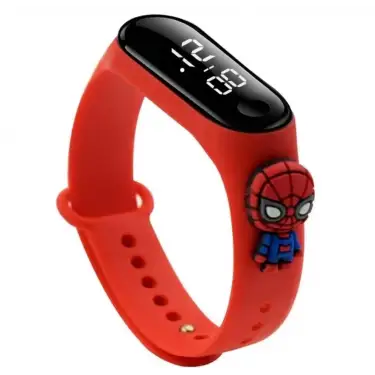 Spiderman Örümcek Adam Led Çocuk Saati ( Kırmızı )