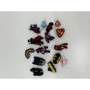 Marvel (spiderman,captain america ,batman,ironman) Crocs terlik süsü 15 li