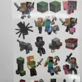 Minecraft Alex, Blaze, Ender Dragon, Enderman, Steve Geçici Dövme