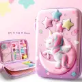 Büyük Boy Kabartmalı Unicorn Su Geçirmez ABS Pastik Kalem Kutusu