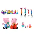 Kumik Peppa Pig Ailesi Peluş Çatal Kaşık Figür Setleri