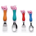 Peppa Pig Ailesi Çatal Kaşık Seti + Peppa Ve Kardeşi George 25 Cm 2li Peluş Oyuncak