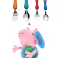 Peppa Pig Çatal Kaşık Seti 4 lü ve George 25 cm Peluş